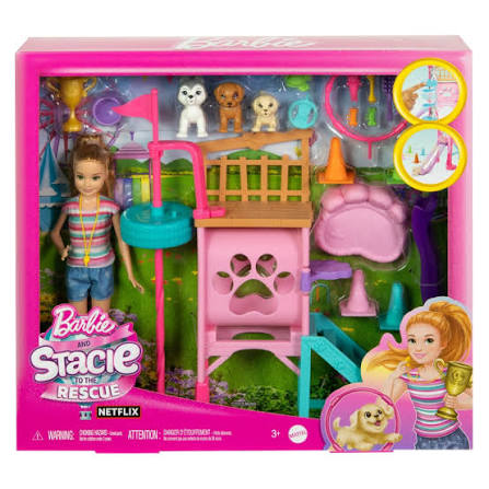 Barbie Set Stacie al Rescate Entrenadora de Cachorritos