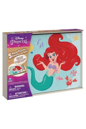 PUZZLE DE MADERA PRINCESAS 5 EN 1